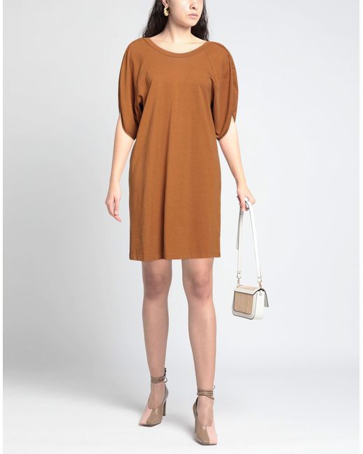 Suoli Brown Short Dress