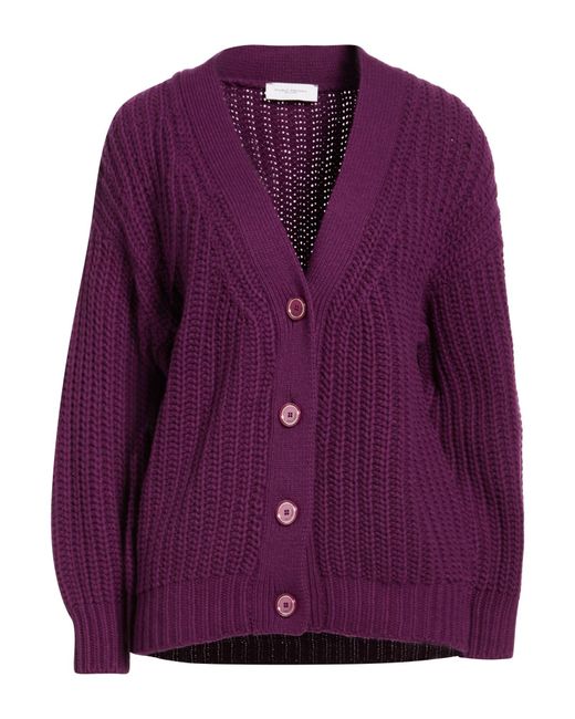 Paolo Pecora Purple Cardigan Wool, Viscose, Polyamide, Cashmere