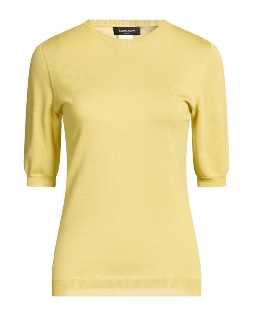 Fabiana Filippi Yellow Sweater Silk, Cotton