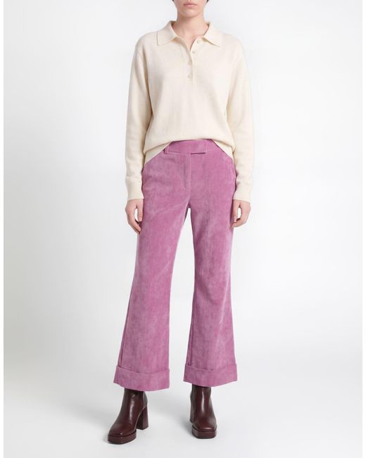 Marella Pink Fuchsia Pants Polyester, Polyamide, Elastane