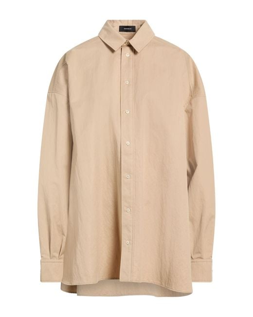 Wardrobe NYC Natural Mini Dress Cotton, Polyamide