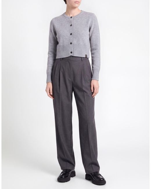 Beatrice B. Gray Cardigan Wool