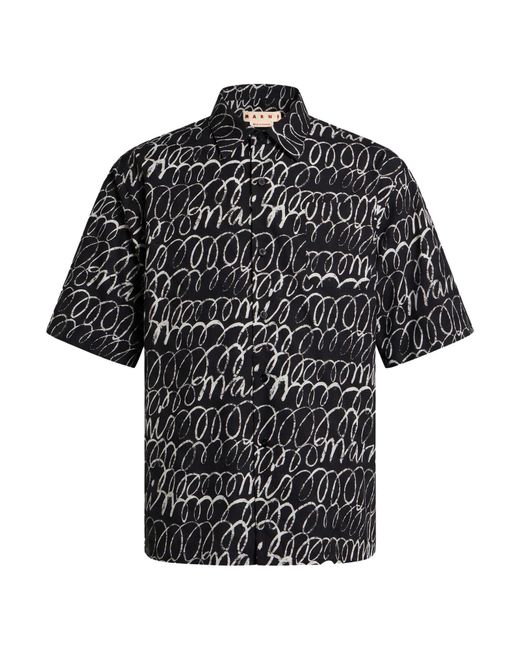Marni Black Shirt Cotton for men