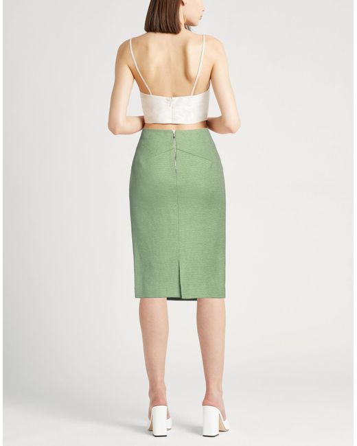 Ermanno Scervino Green Midi Skirt Linen, Polyamide