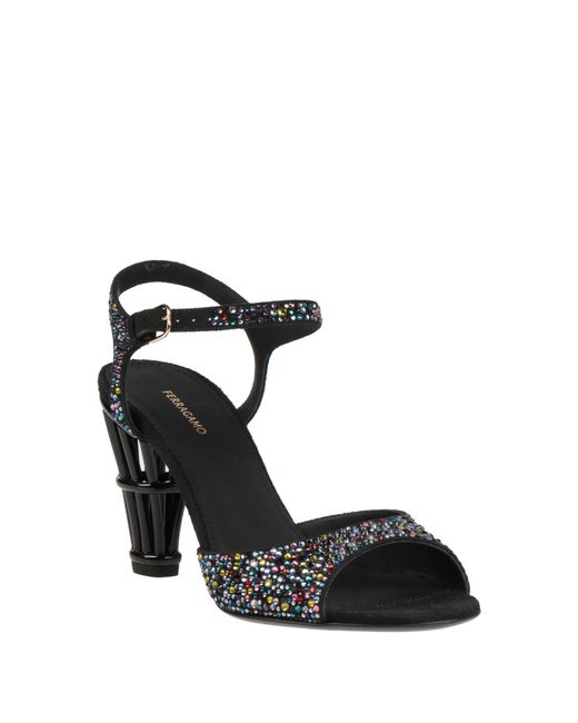 Ferragamo Black Sandals Kidskin