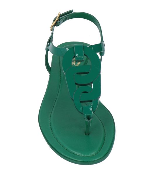 Tod's Green Thong Sandal