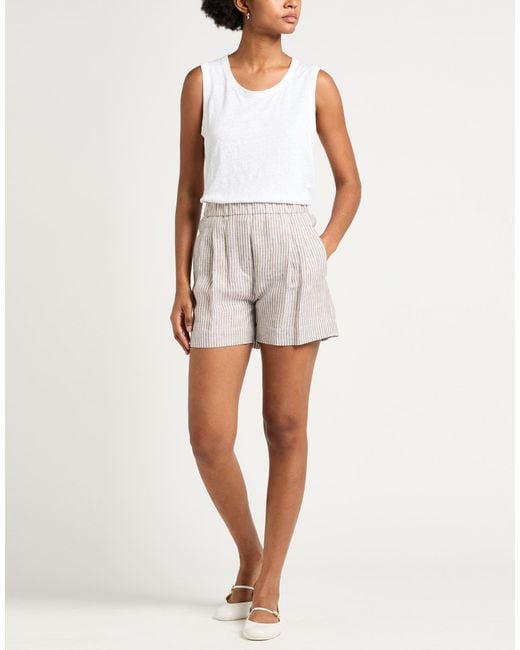 Brunello Cucinelli Gray Shorts & Bermuda Shorts Linen