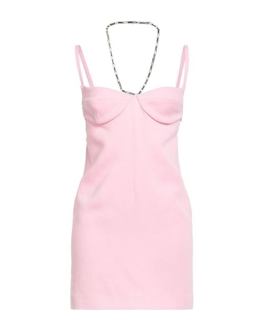 The Attico Pink Mini Dress Viscose, Elastane