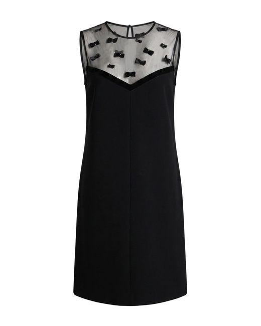 Max Mara Black Mini Dress Triacetate, Polyester, Viscose
