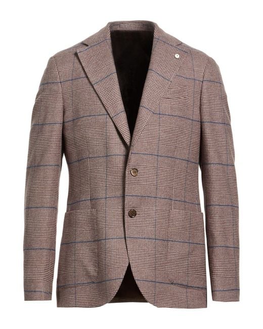 L.b.m. 1911 Brown Blazer Cotton for men