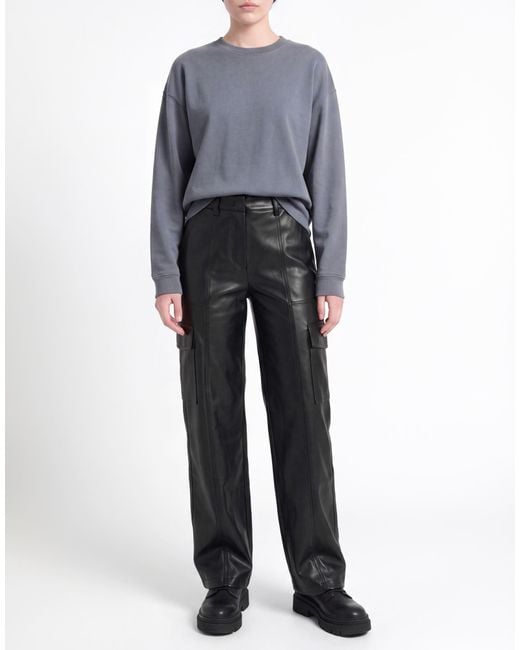 Marc Cain Black Pants Polyester, Cotton