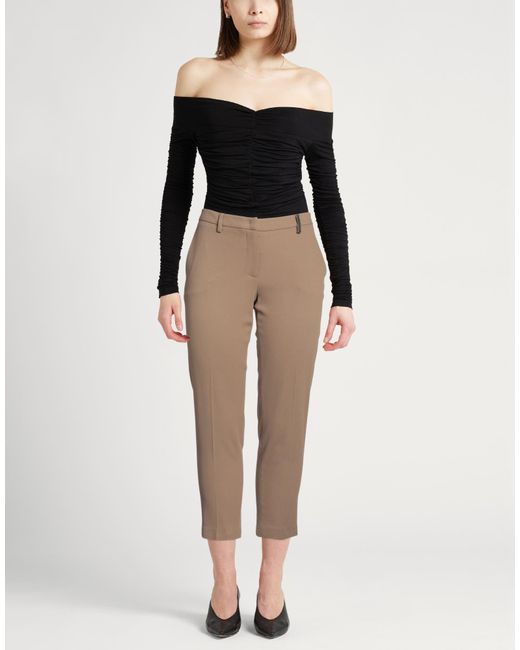 Fabiana Filippi Natural Pants Viscose, Lyocell, Virgin Wool, Elastane, Ecobrass