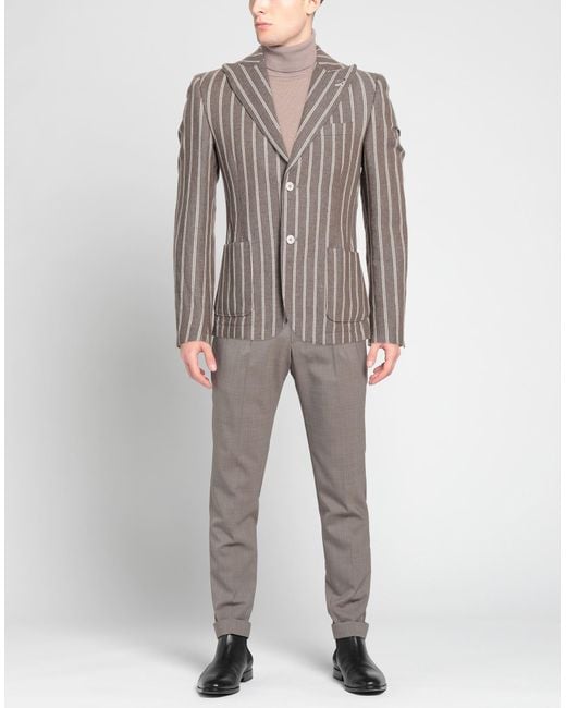 Grey Daniele Alessandrini Brown Blazer for men