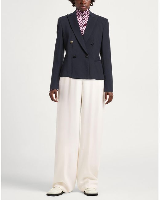 Dondup Blue Midnight Blazer Viscose, Polyamide, Elastane