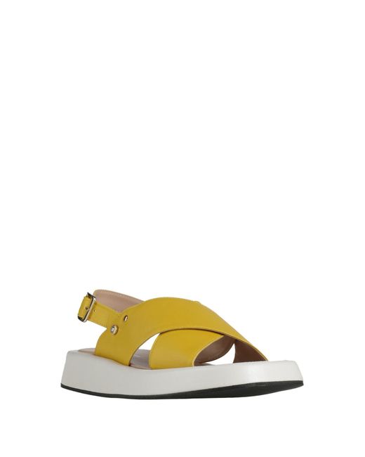 Manila Grace Yellow Sandals Textile Fibers