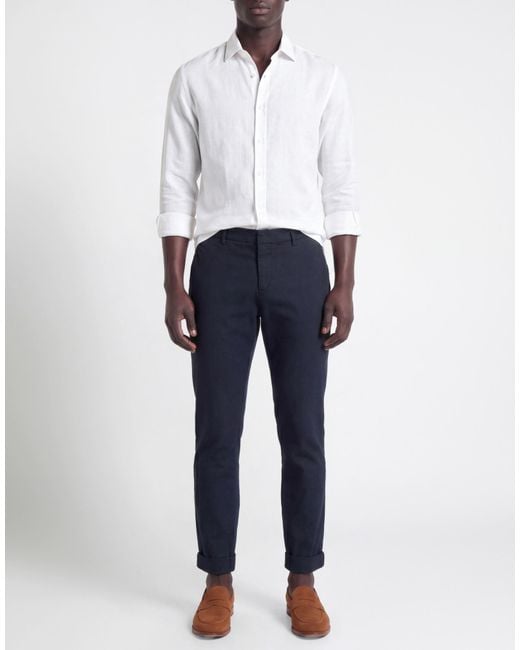 Dondup Blue Pants Cotton, Polyester, Elastane for men