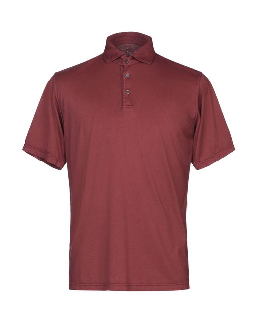 Fedeli Cotton Polo Shirt in Maroon (Red) for Men - Lyst
