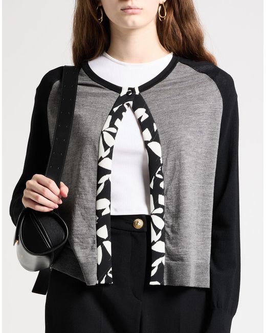 Paule Ka Black Cardigan Wool, Viscose, Polyamide, Polyester