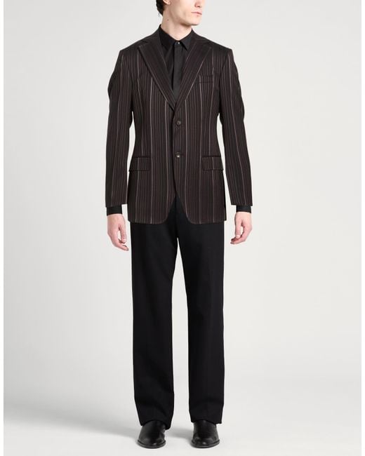 Versace Black Blazer Wool, Polyester, Elastane for men