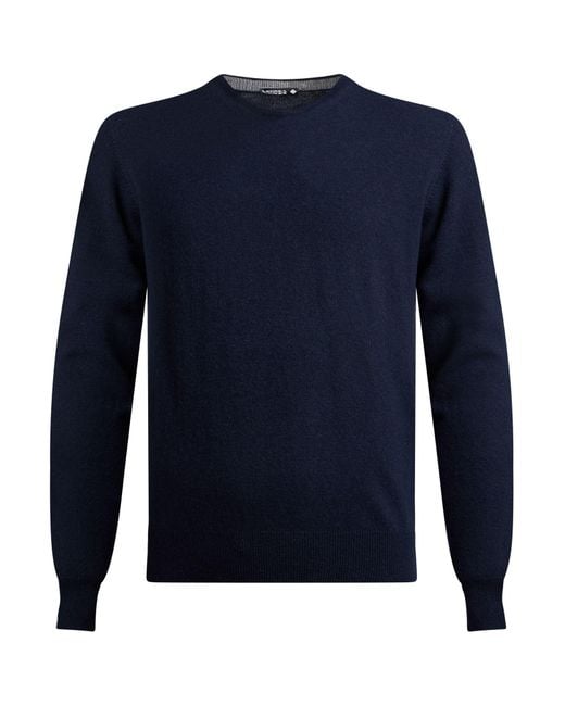 Andrea Fenzi Blue Sweater Merino Wool, Viscose, Nylon, Cashmere for men