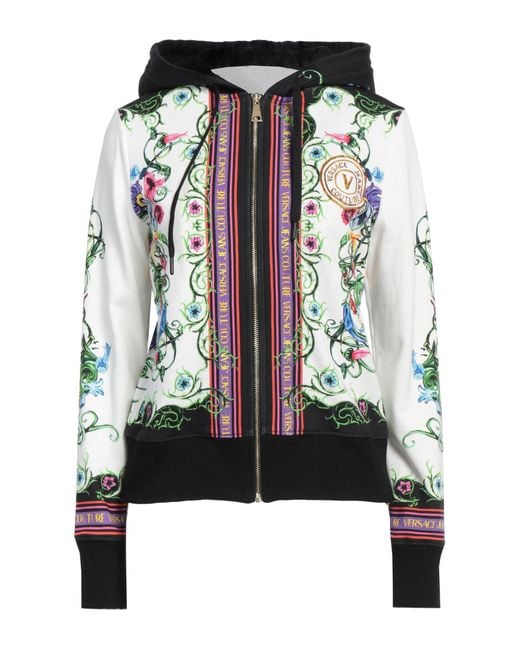 Versace Jeans Couture White Sweatshirt Cotton, Elastane
