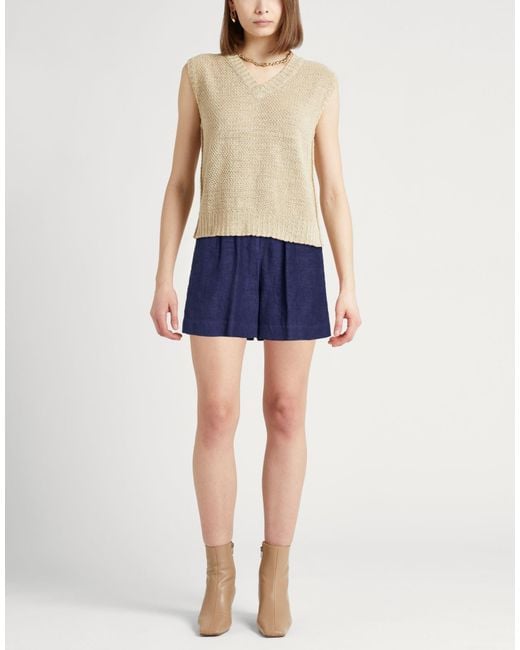 120% Lino Blue Shorts & Bermuda Shorts Linen