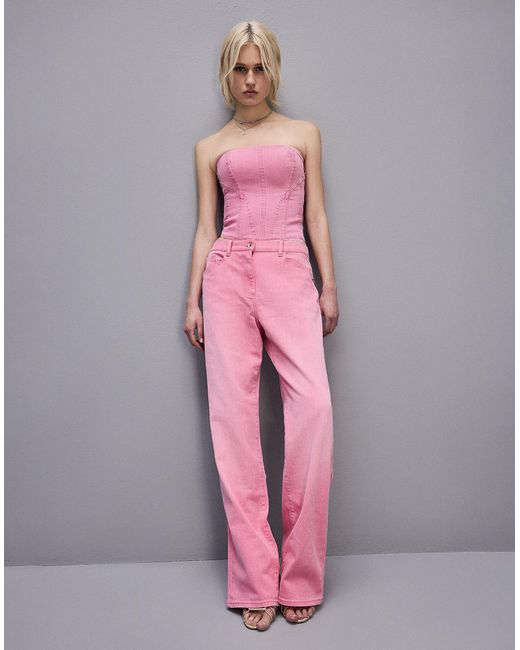 Pantalon en jean Patrizia Pepe en coloris Pink