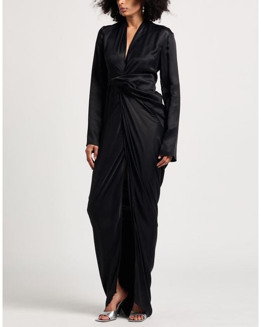 Rick Owens Black Maxi Dress Viscose