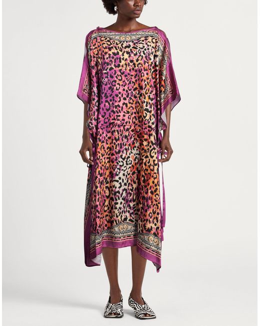 Just Cavalli Red Midi Dress
