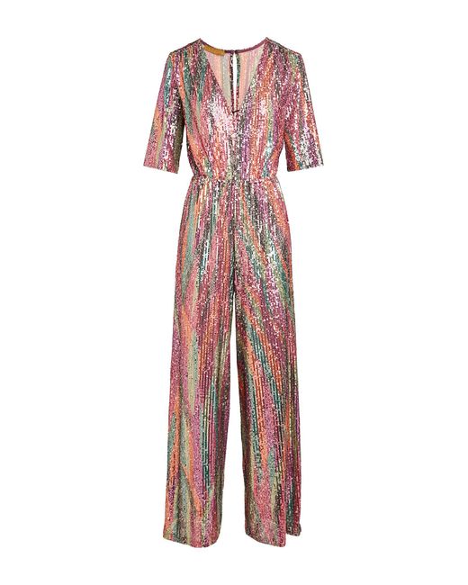 Siyu Pink Jumpsuit Viscose, Elastane