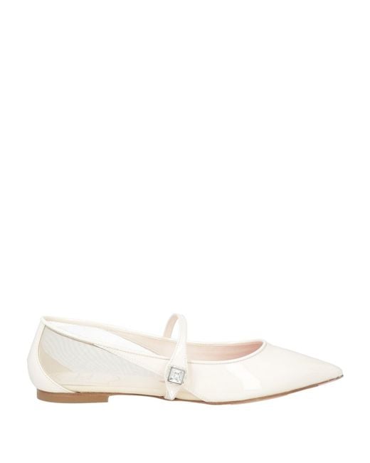 Roger Vivier White Ballet Flats