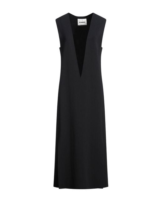 Robe midi Jil Sander en coloris Black