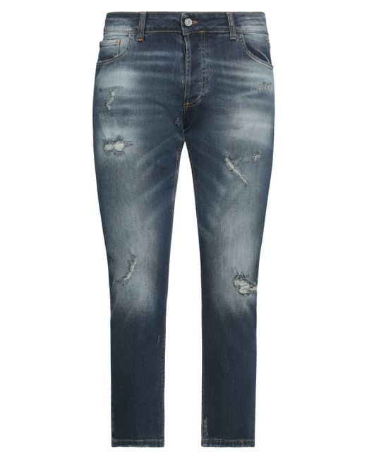 Entre Amis Blue Denim Trousers for men