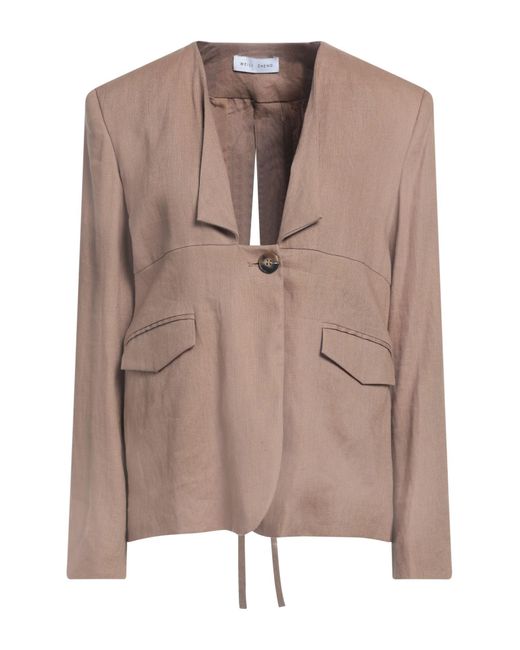 WEILI ZHENG Brown Jacke & Anorak