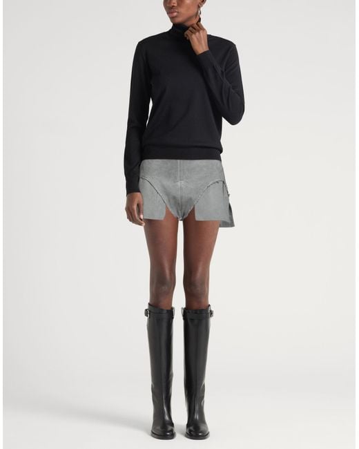 Rick Owens Gray Denim Shorts