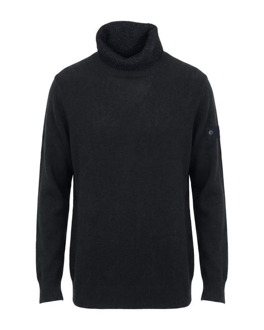 Peuterey Blue Turtleneck Wool, Polyamide for men