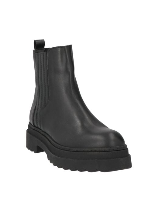 Inuovo Black Ankle Boots Leather
