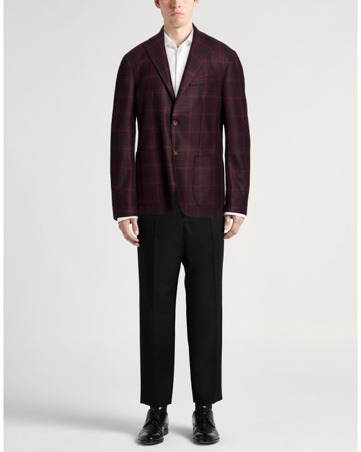 Barba Napoli Purple Blazer Virgin Wool, Cashmere for men