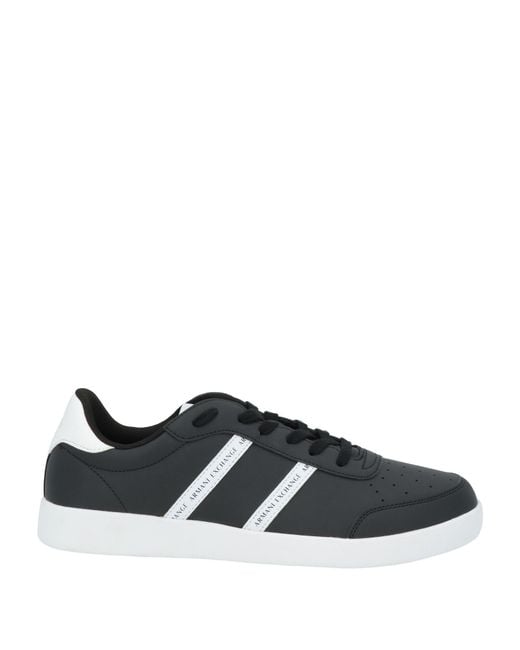 ARMANI EXCHANGE Black Sneakers Polyester, Polyurethane for men