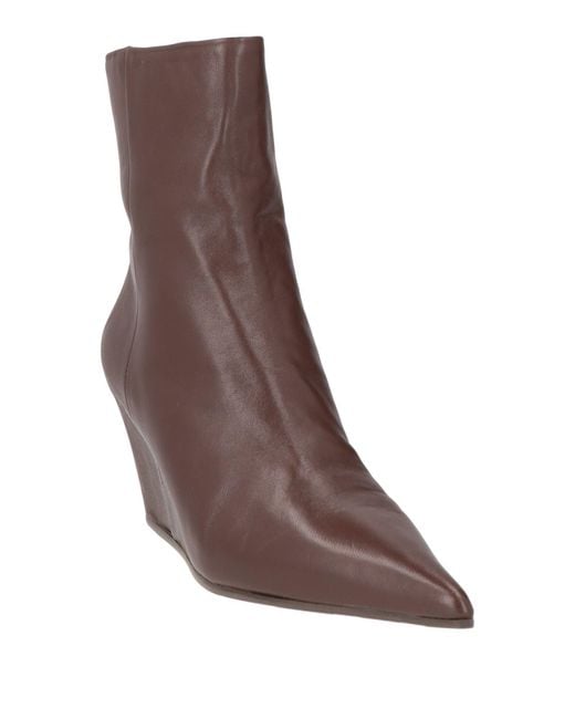 Vic Matié Brown Ankle Boots Leather