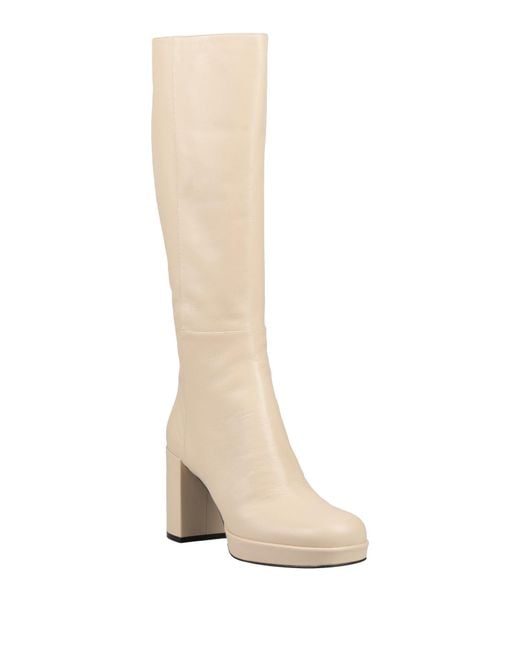 Sergio Rossi White Cream Boot Leather
