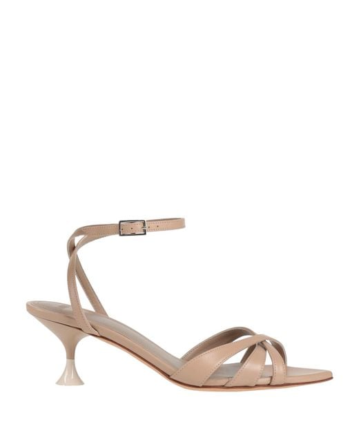 3Juin Metallic Sandals Leather