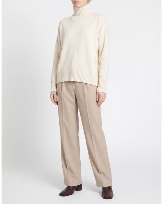 Aragona White Turtleneck Cashmere