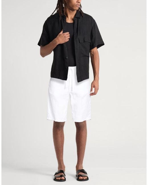 120% Lino White Shorts & Bermuda Shorts for men