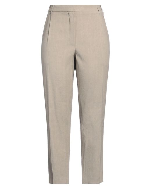 Brunello Cucinelli Natural Pants Linen, Viscose, Elastane, Brass