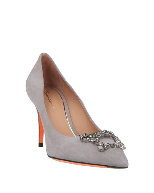 Santoni White Pumps Leather