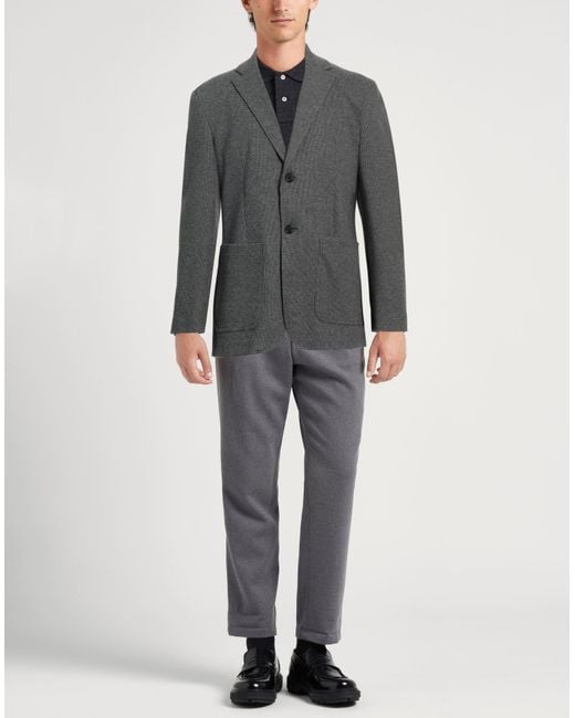 Dondup Black Blazer Polyester, Viscose, Polyamide, Elastane for men