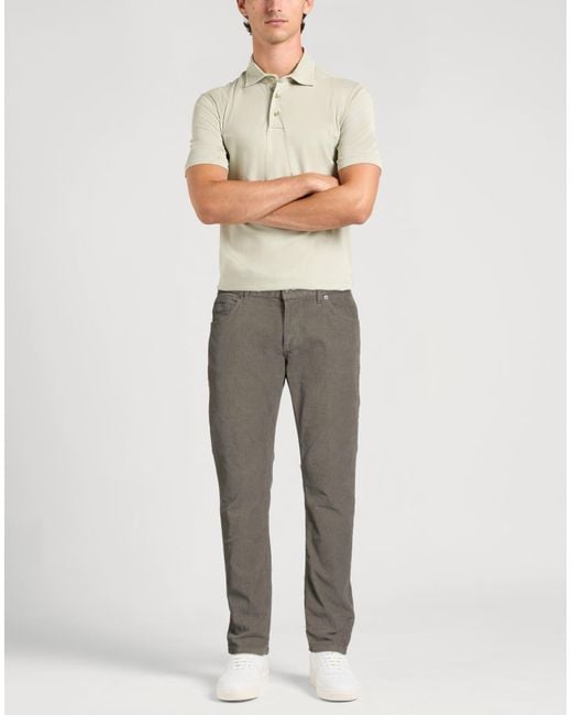 Dondup Brown Khaki Pants Cotton, Elastane for men
