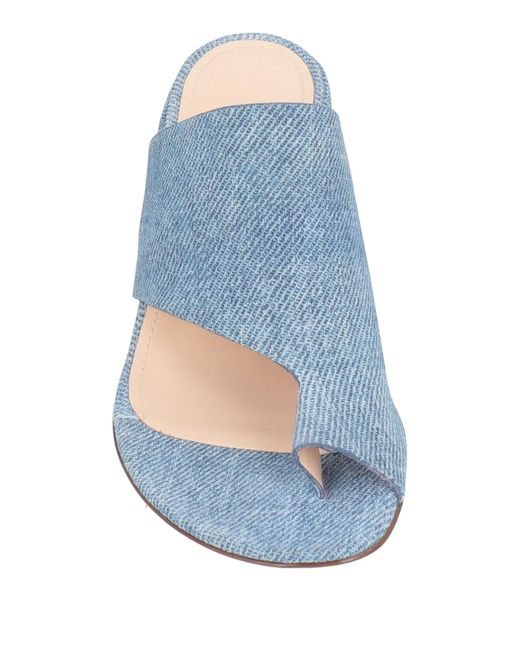 Agl Attilio Giusti Leombruni Blue Thong Sandal Textile Fibers