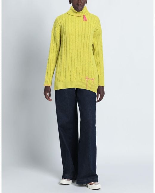 Shopart Yellow Turtleneck Acrylic, Polyester